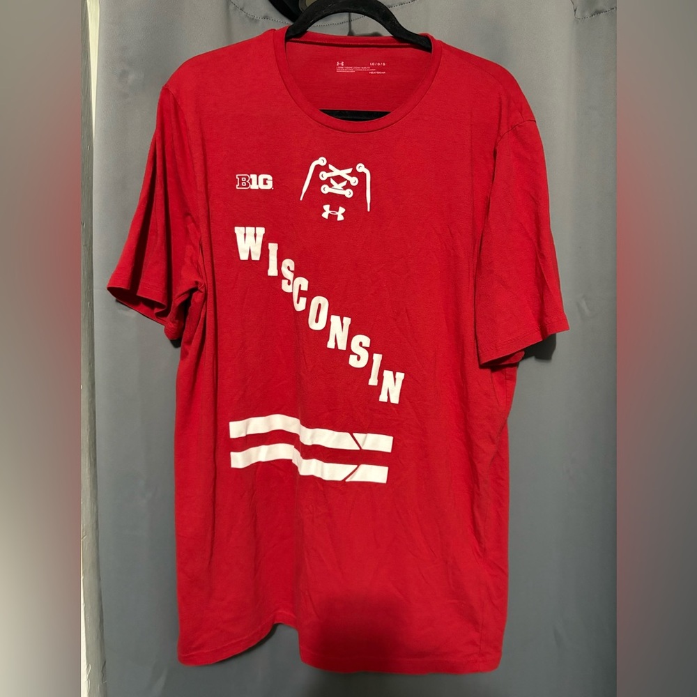 Under Armour Red Wisconsin Graphic Tee